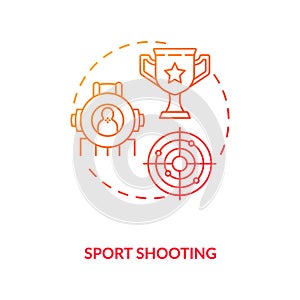 Sport shooting red gradient concept icon