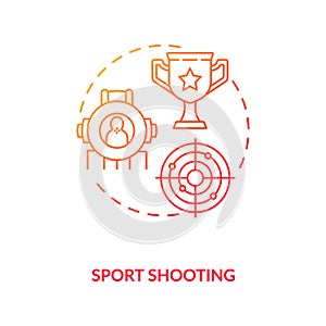 Sport shooting red gradient concept icon photo