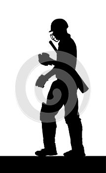 Sport Silhouette - Dismissed Cricket Batsman