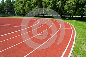 Sport stadium with running tracks