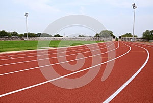 SPORT STADIUM WITH RUNNING TRACKS STRIP