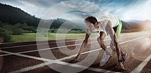 Sport. Starting runner.