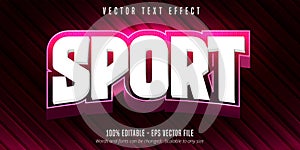 Sport style editable text effect