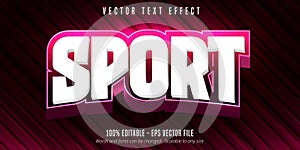 Sport style editable text effect photo