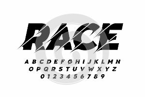 Sport style modern font photo