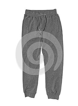 Sport sweatpants on white background