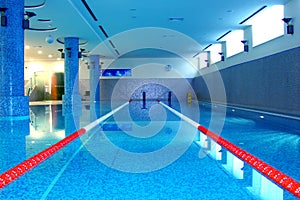 Sport swimming-pool in blue