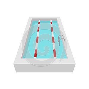 Sport swimming pool cartoon icon