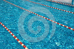 Sport swimming pool water surface nobody in water