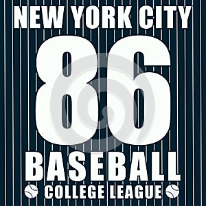 Sport t-shirt graphics design, New York City sportswear typography emblems, Creative design print stamps