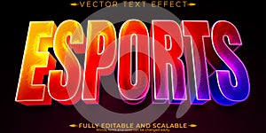Sport text effect, editable esport and rgb text style