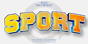Sport text effect, editable football and basketball text style