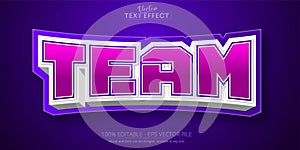 Sport text effect, editable team text style