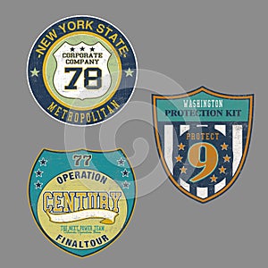 Sport themed patch set, suitable for college