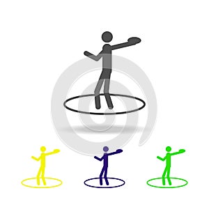 sport throwing disc multicolored icons. Element of sport multicolored icons Can be used for web, logo, mobile app, UI, UX