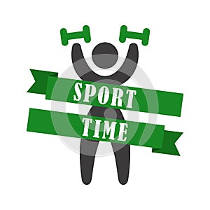 Sport time icon vector illustration design isolated