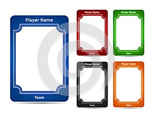 Sport Trading card border photo frame template
