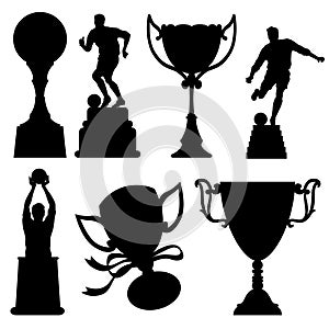 Sport Trophies Silhouettes