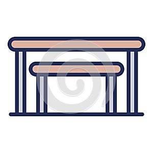 Sport uneven bars icon, outline style