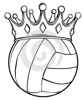 Sport Volleyball Ball Vector illustration Drawing art