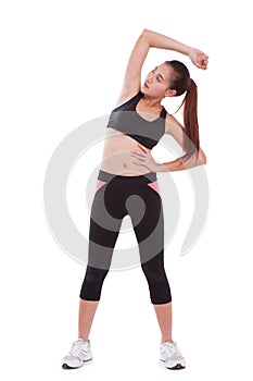 Sport woman stretching exercise.