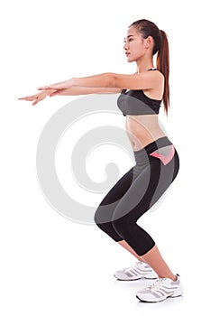 Sport woman stretching exercise.