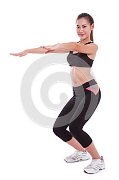 Sport woman stretching exercise.