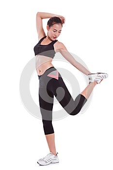 Sport woman stretching exercise.