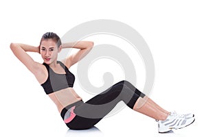 Sport woman stretching exercise.