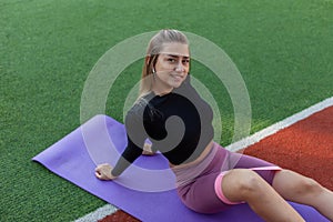 Sport woman training outdoor
