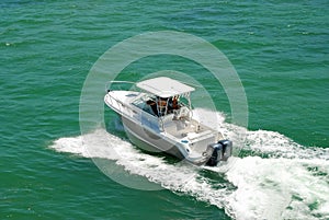 Sportfishing Boat on Biscayne Bay photo