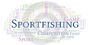 Sportfishing word cloud.