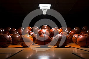 Sporting allure, Illustration captures basketballs captivating essence in background photo