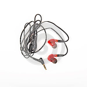 Sporting earphones for sport trainings photo
