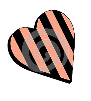Sporting heart pink and black