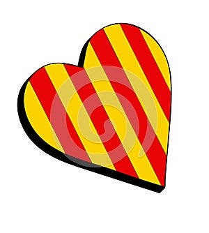 Sporting heart yellow and red