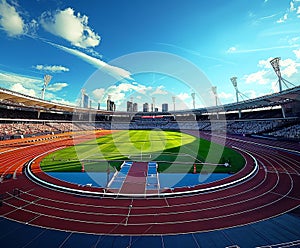 sporting Olympic Games. AI generative
