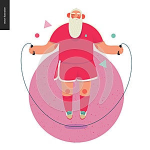 Sporting Santa - rope jumping