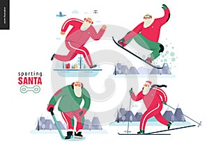 Sporting Santa - winter otdoor activities
