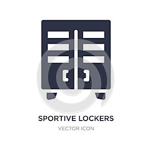 sportive lockers icon on white background. Simple element illustration from American football concept