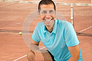 Sportman smiling
