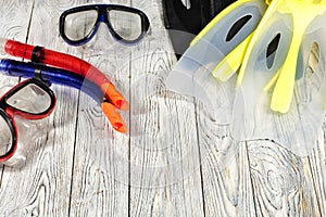 Sports accessories for swimming.