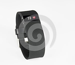 Sports Activity Tracker Wristband with Red Heartrate photo