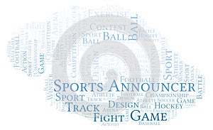 Sports Announcer word cloud.