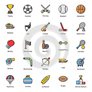 Sports and Awards Flat Vectors Pack