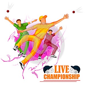 Sports background for the match of Cricket Championship Tournament