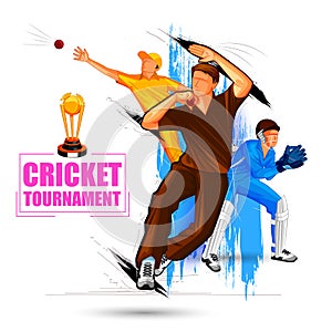 Sports background for the match of Cricket Championship Tournament