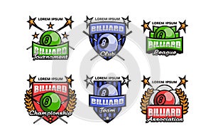 Sports Badge Billiard logo set