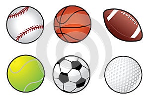 Sports ball collection photo