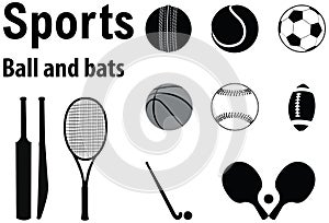 Sports balls and bats